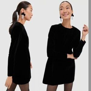 NWOT Tuckernuck Black Velvet Haley Mini Dress - Size 8